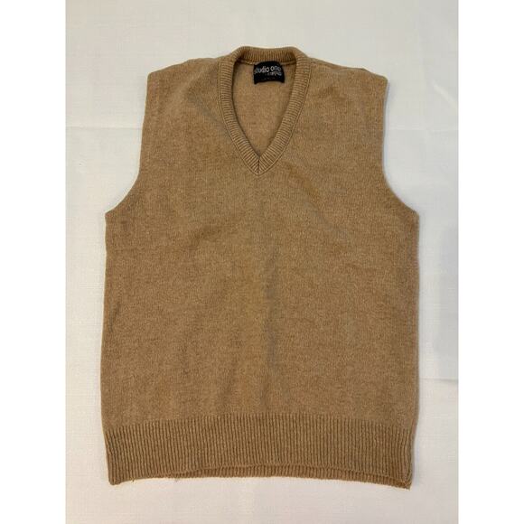 Campus Studio One Sweater Vest Men Size Large Sleeveless V-Neck Carnoustie Brown - Picture 1 of 9